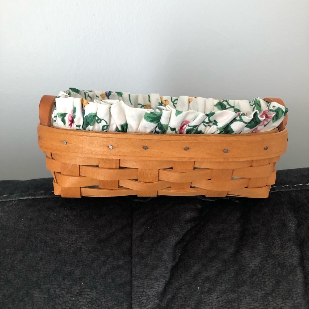 Longaberger Basket with Leather Handles